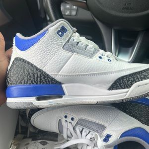 Blue and white retro 3s and comes with box